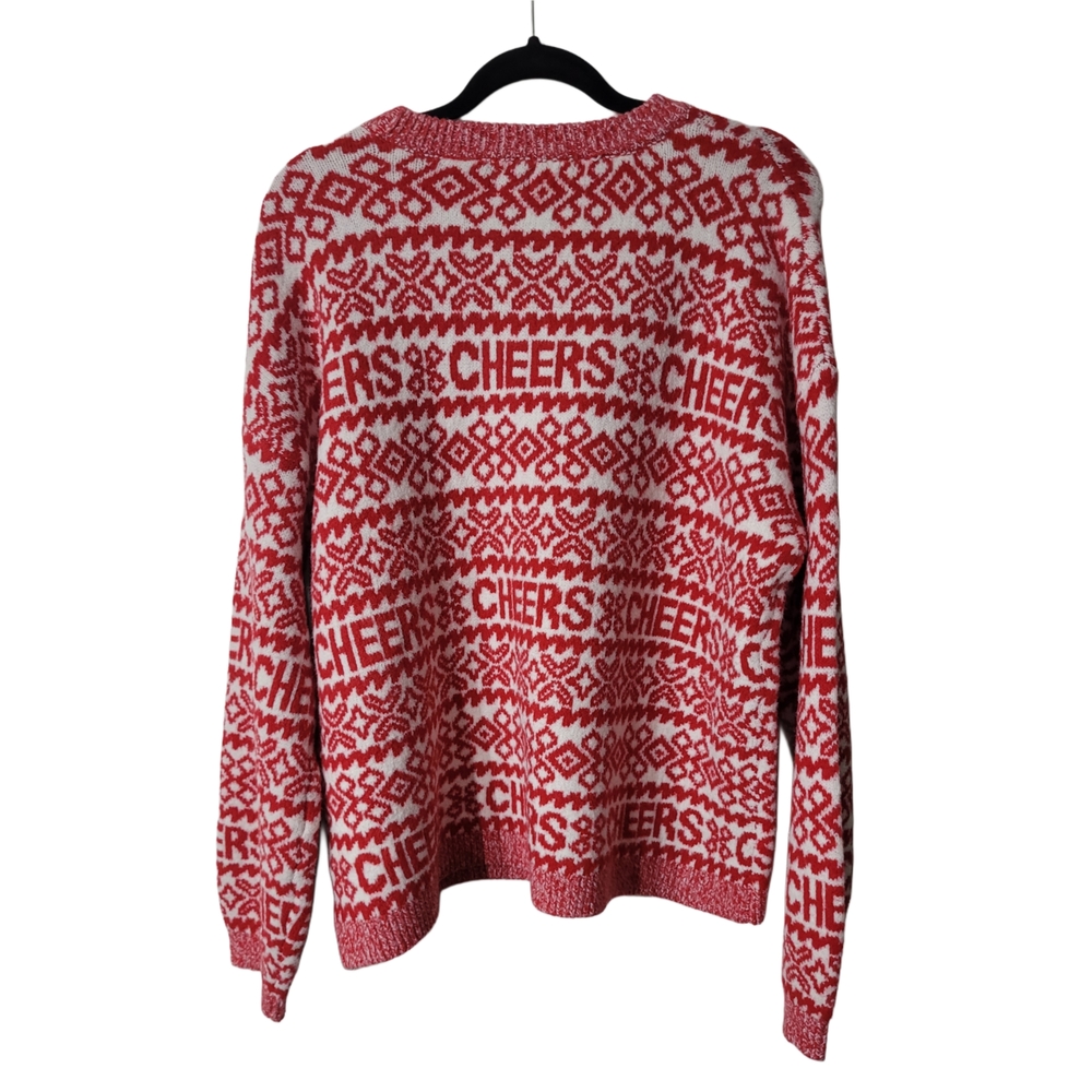 a new day Red and White Nordic Crew Neck Holiday Cheer Sweater Size XXL - Picture 4 of 6